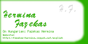 hermina fazekas business card